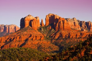 Beautiful landscape view of Cathedral Rock, one of the minor vortexes within the major Sedona vortex. Sedona, Arizona being the most power vortex in the Western Hemisphere.