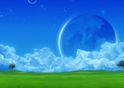 Green Earth and Blue Sky